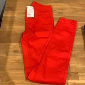H&M skinny red jeggings NWT